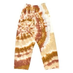 UZI NYC Balloon Pant - Tie Dye Drop Crotch Lightweight Wide Leg Easy Pants sz L
